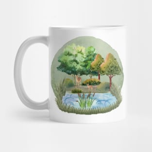 Lake in the forest Mug